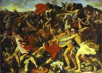 Mo�se, Aaron, Hur : au fond en haut vers la droite de l'image